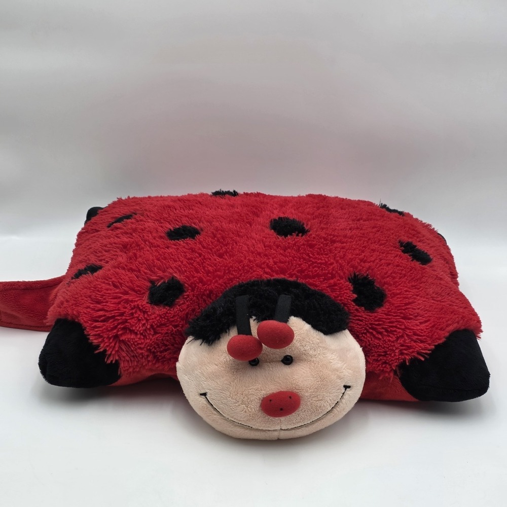 Pillow Pet Ms Ladybug 2010 Red Black Soft Stuffed Plush Original 18" Retire RARE